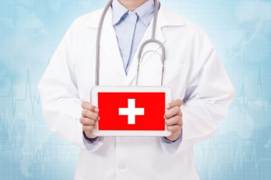 Doktor tıbbi çapraz işareti ile