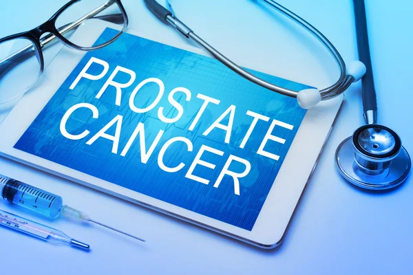 Compressa digitale con segno di cancro alla prostata — Foto Stock