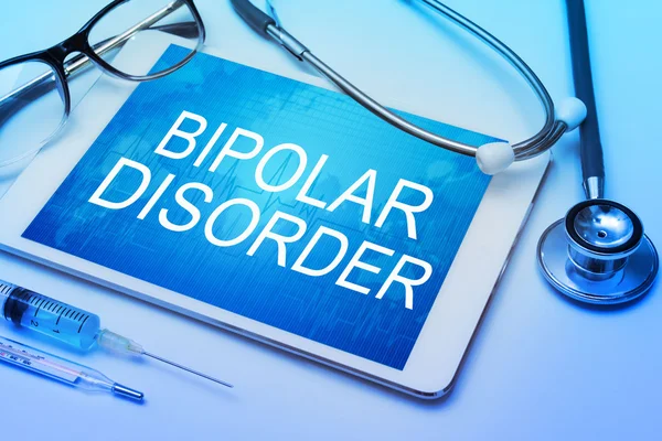 Знак биполярного расстройства на планшете — стоковое фото