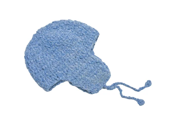 Blue woolen knit hat — Stock Photo, Image