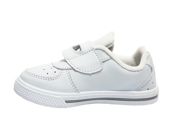 Klein kind sport witte schoenen — Stockfoto