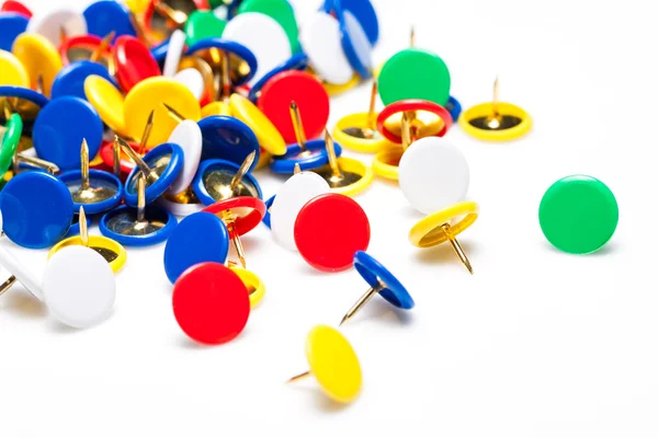 Kleurrijke push pins — Stockfoto