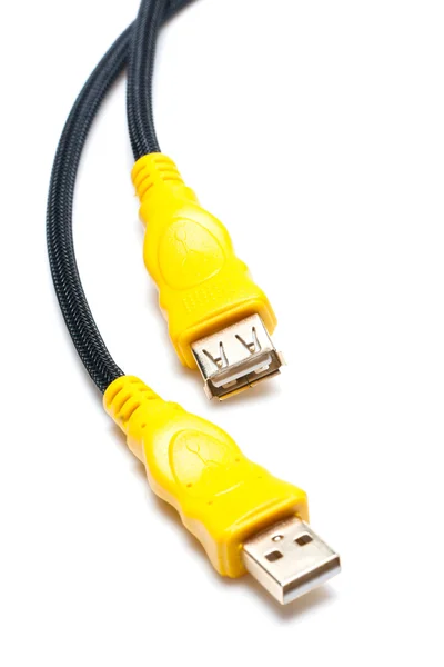 USB cable on white background Royalty Free Stock Images