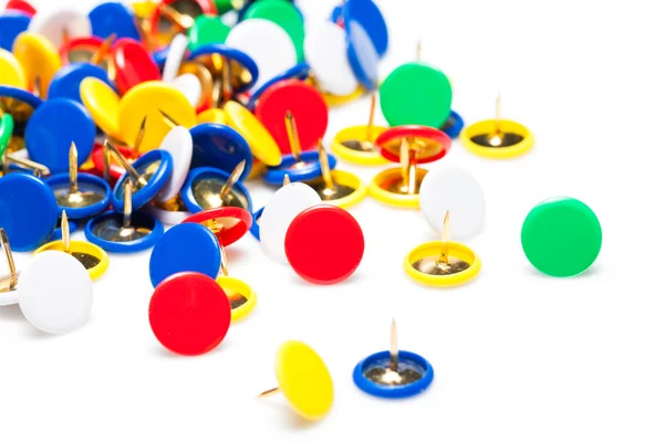 Kleurrijke push pins — Stockfoto