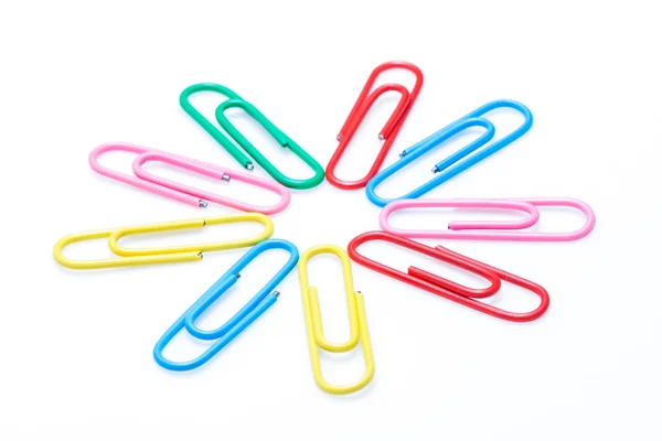 Een kleurrijke paperclip — Stockfoto