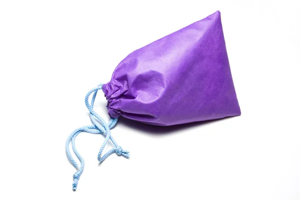 Violet cotton bag Stock Picture