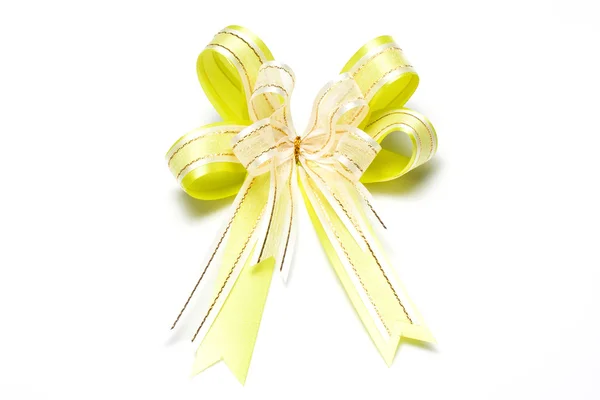 Beautiful yellow bow — Stock Photo, Image