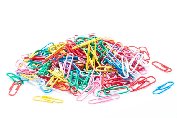 Een kleurrijke paperclip — Stockfoto