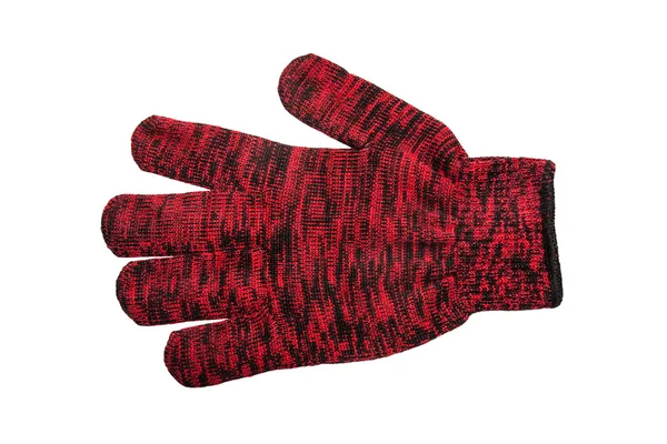 Striped red pair of the gloves — Stock Photo, Image