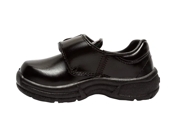 Skor för barn. Svarta skor — Stockfoto