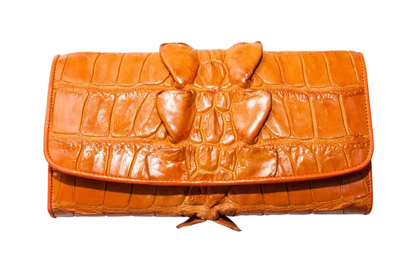 Crocodile skin leather bag — Stock Photo, Image