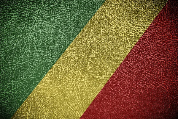 Vlajka republiky Kongo — Stock fotografie