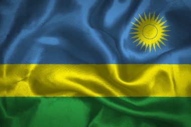 Ruanda dalgalanan bayrak