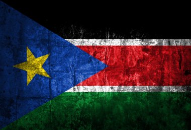Güney Sudan grungy bayrak vintage kağıt üzerinde