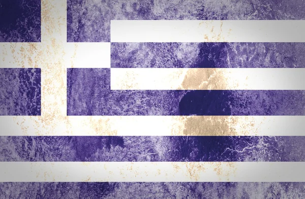 Bandera de Grecia sobre papel grunge —  Fotos de Stock