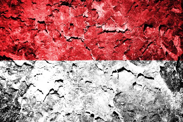 Indonesia Flag on grunge wall — Stock Photo, Image