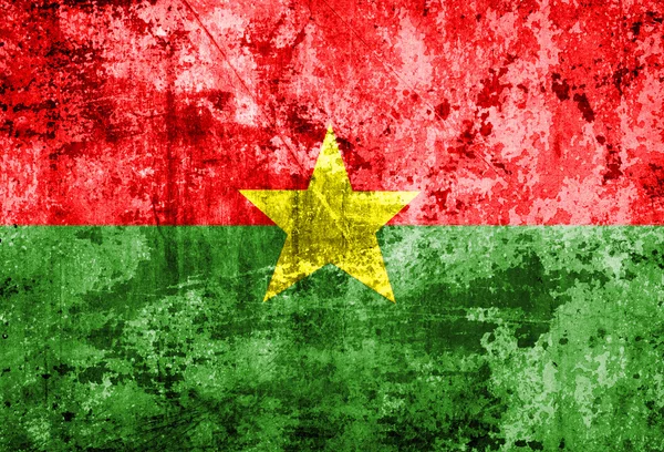 Прапор Буркіна-Фасо гранж — стокове фото