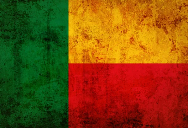 Benins flagga på vintage papper — Stockfoto