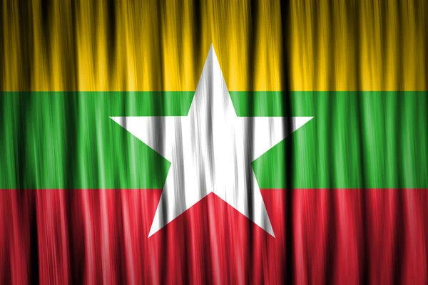 Myanmarische Flagge — Stockfoto