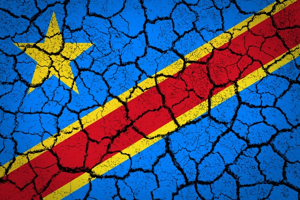 Democratic Republic of The Congo flag — Stock Photo, Image