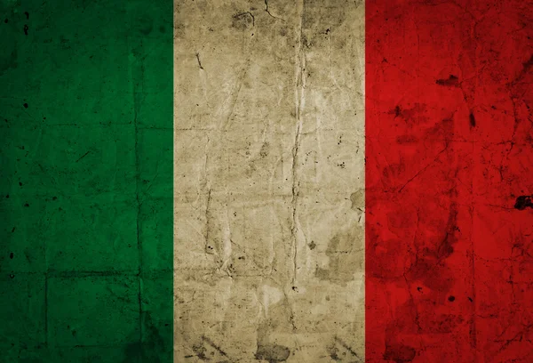Bandera de Italia sobre papel vintage —  Fotos de Stock