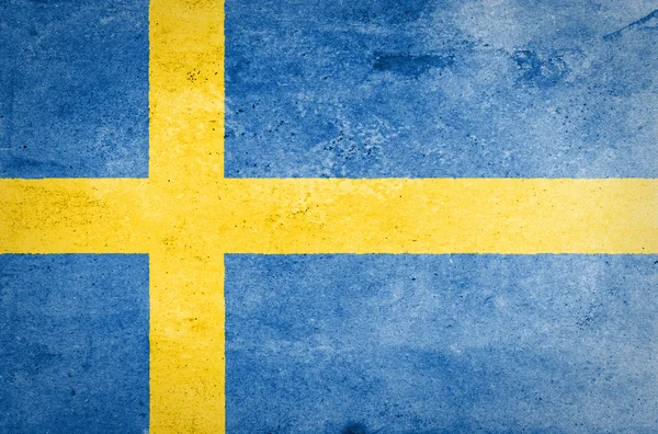Σημαία του grunge ευρωπαϊκής χώρας Σουηδία — Φωτογραφία Αρχείου