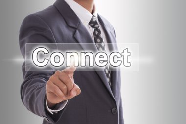 Bağlan dokunmadan işadamı el