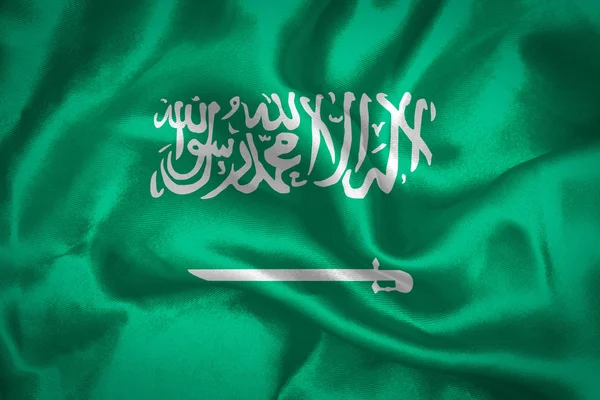 Saudiarabien viftande flagga — Stockfoto