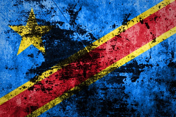 Grunge Democratic Republic of the Congo Flag — Stock Photo, Image