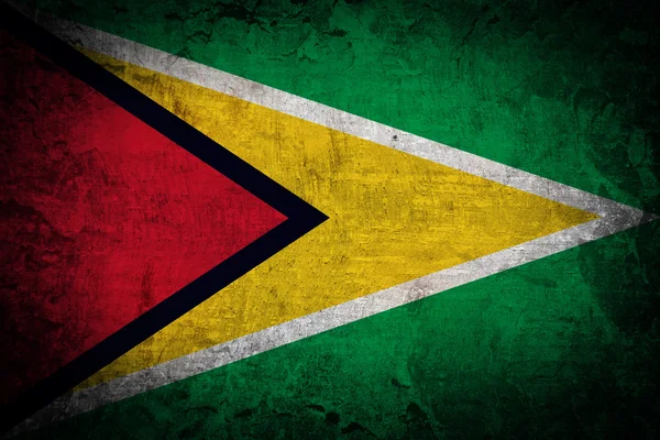 Флаг Гранж Гайаны — стоковое фото