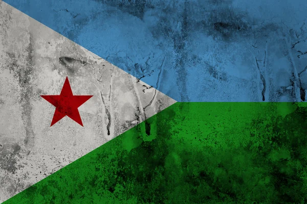 Grunge Djibouti Flag — Stock Photo, Image