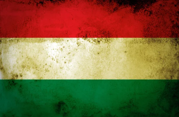 Grunge ungarische Flagge — Stockfoto