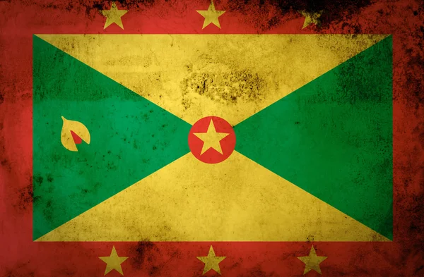 Grunge Grenada Flag on vintage paper — Stock Photo, Image