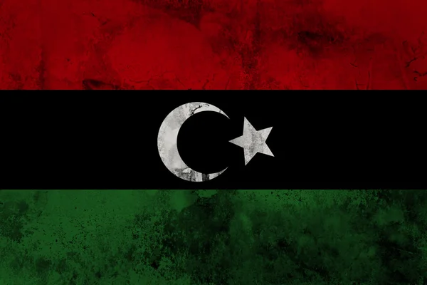 Libysche Flagge — Stockfoto