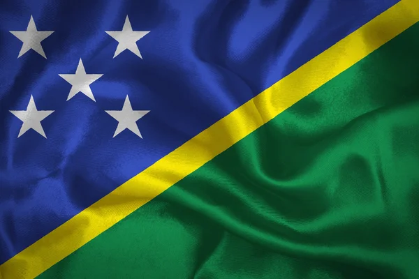 Solomon islands waving flag — Stock Photo, Image