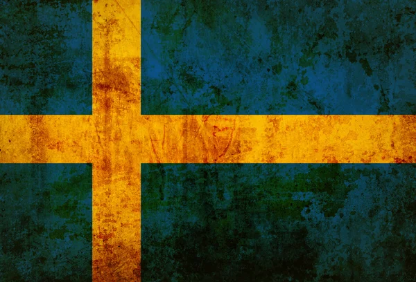 Le drapeau du pays européen Suède — Photo