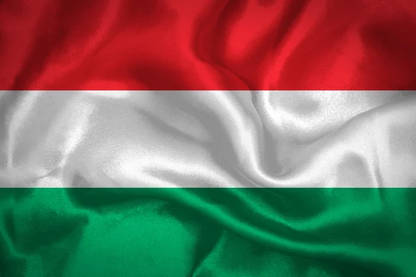 Hungaria melambaikan bendera — Stok Foto