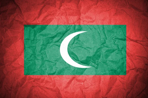 Мальдивский гранж-флаг — стоковое фото