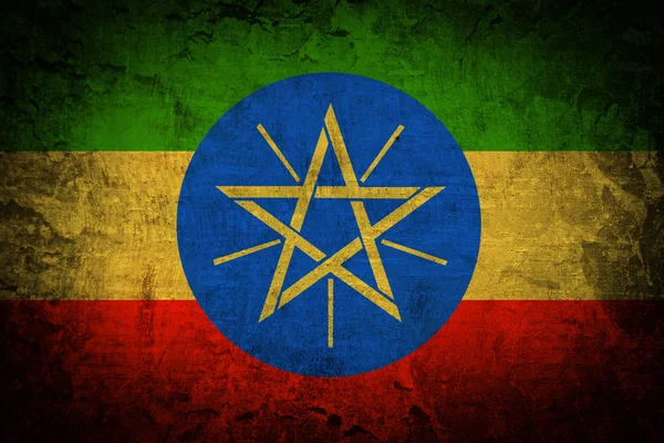 Гранж-флаг Эфиопии — стоковое фото