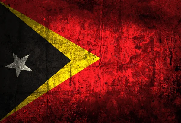 Grunge Timor Oriental Bandera —  Fotos de Stock