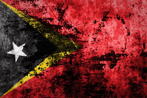 Grunge Timor Oriental Bandera — Foto de Stock