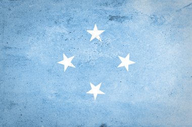 Grunge Mikronezya bayrağı