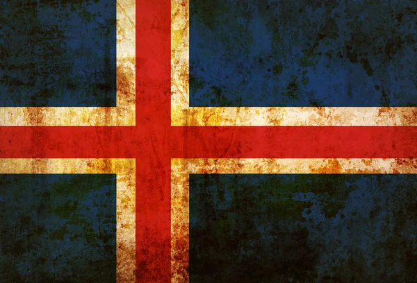 Grungy Drapeau d'Islande — Photo