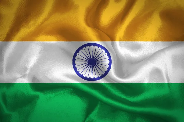 India ondeando bandera — Foto de Stock