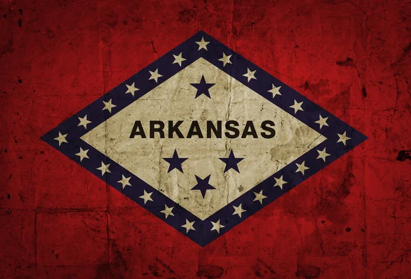 Grunge Drapeau de l'Arkansas — Photo