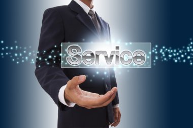 İşadamı el gösterme hizmeti .