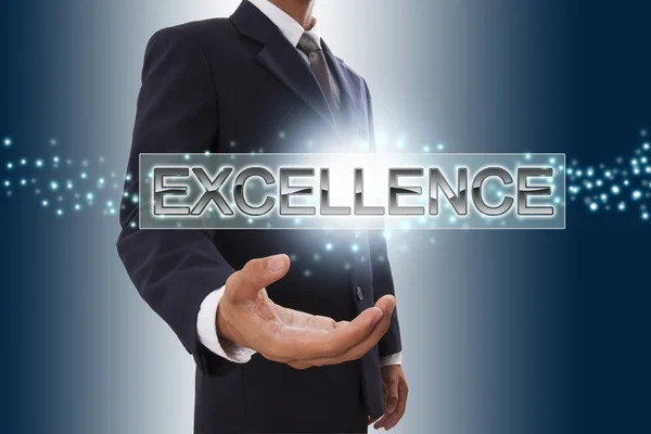 İşadamı el gösteren mükemmellik