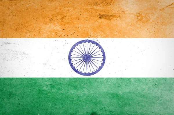 Grunge Bandera de India —  Fotos de Stock