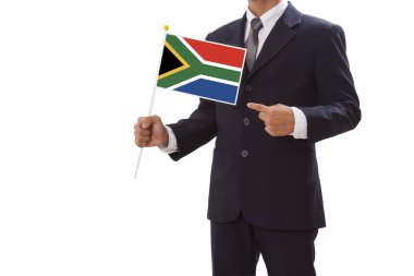Güney Afrika bayrak takım tutan işadamı