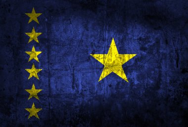 Grunge Demokratik Kongo Cumhuriyeti bayrağı